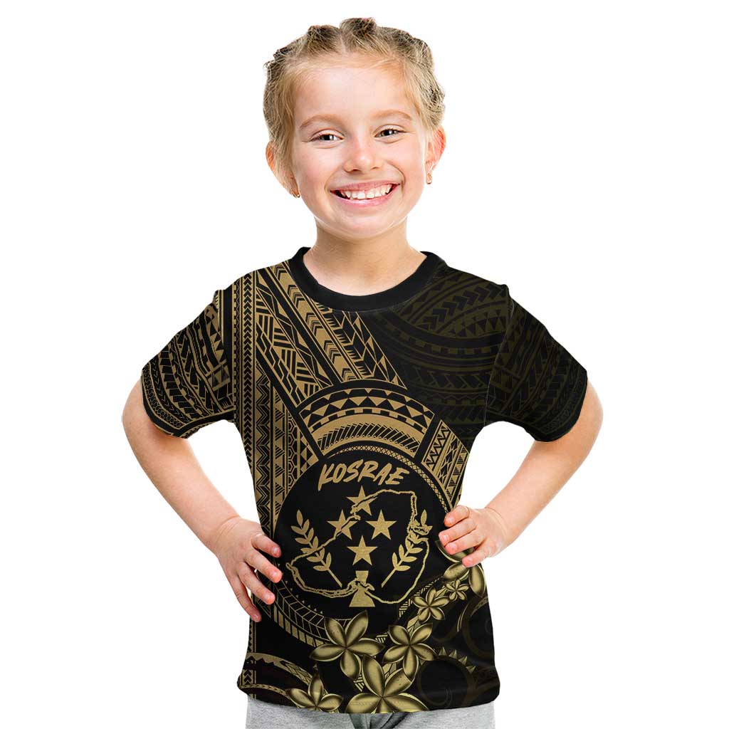 Gold Kosrae Liberation Day Kid T Shirt September 8 Polynesian Tattoo LT14 Gold - Polynesian Pride