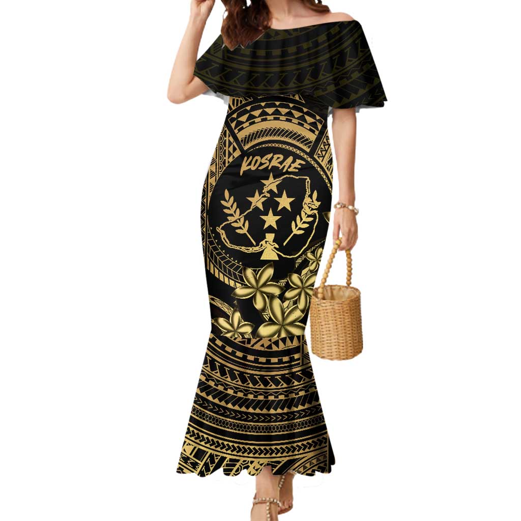 Gold Kosrae Liberation Day Mermaid Dress September 8 Polynesian Tattoo LT14 Women Gold - Polynesian Pride