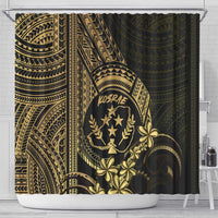 Gold Kosrae Liberation Day Shower Curtain September 8 Polynesian Tattoo LT14 - Polynesian Pride