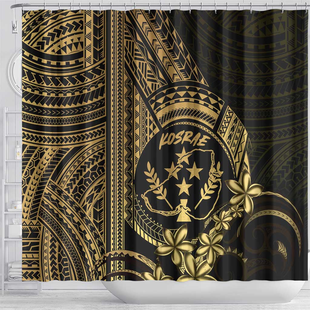 Gold Kosrae Liberation Day Shower Curtain September 8 Polynesian Tattoo LT14 - Polynesian Pride