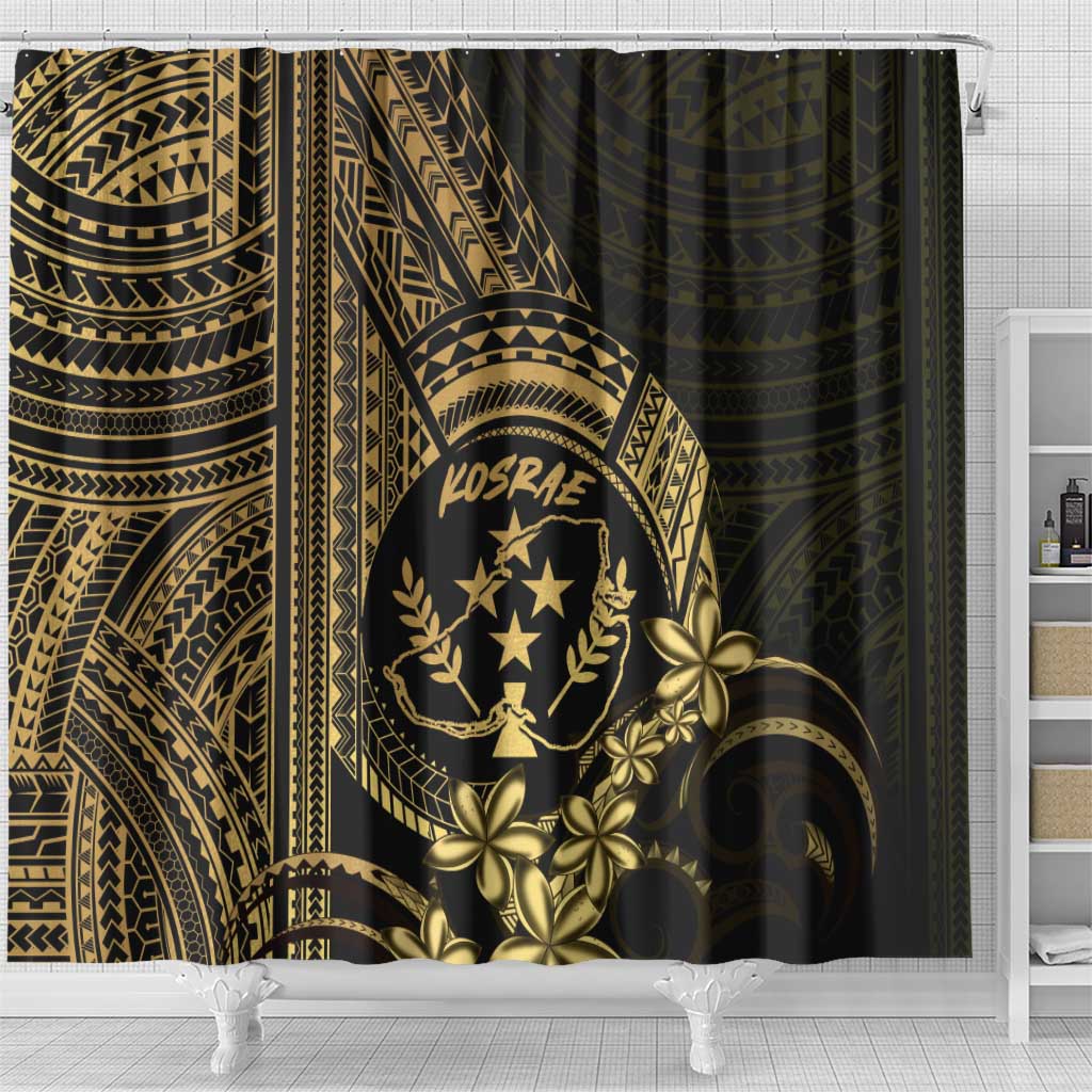Gold Kosrae Liberation Day Shower Curtain September 8 Polynesian Tattoo LT14 - Polynesian Pride
