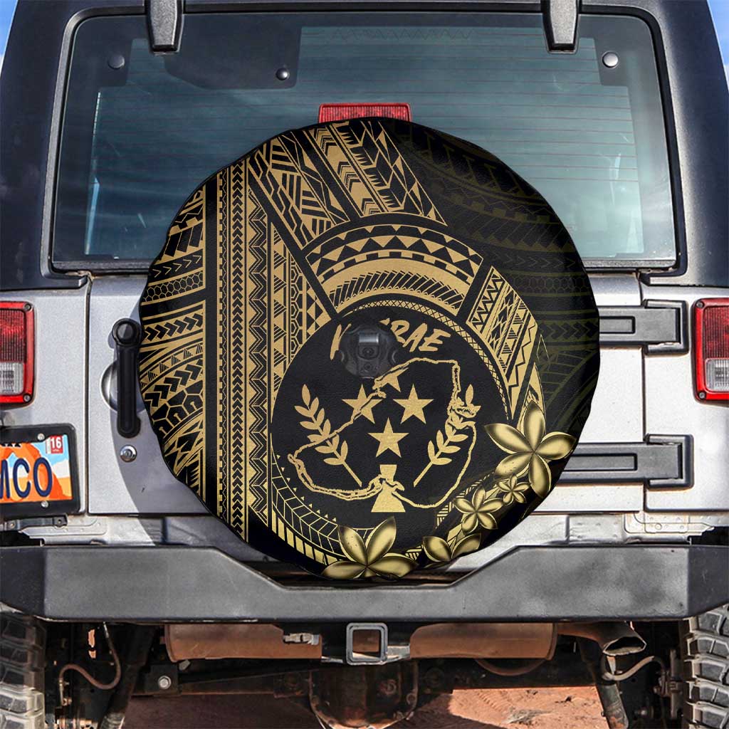 Gold Kosrae Liberation Day Spare Tire Cover September 8 Polynesian Tattoo LT14 Gold - Polynesian Pride