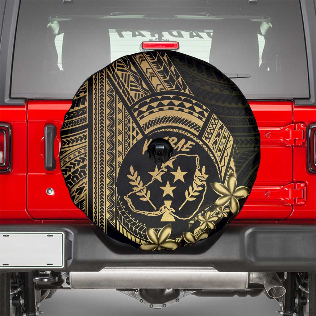 Gold Kosrae Liberation Day Spare Tire Cover September 8 Polynesian Tattoo LT14 - Polynesian Pride