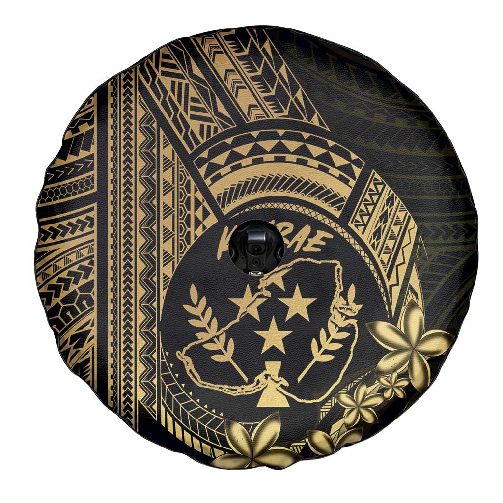 Gold Kosrae Liberation Day Spare Tire Cover September 8 Polynesian Tattoo LT14 - Polynesian Pride
