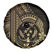 Gold Kosrae Liberation Day Spare Tire Cover September 8 Polynesian Tattoo LT14 - Polynesian Pride