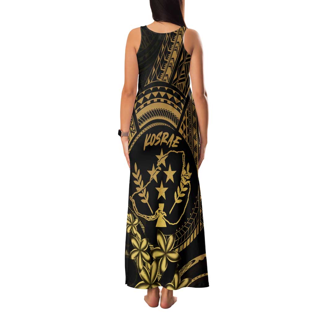 Gold Kosrae Liberation Day Tank Maxi Dress September 8 Polynesian Tattoo LT14 - Polynesian Pride