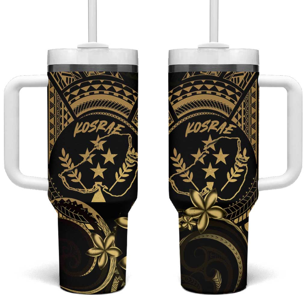 Gold Kosrae Liberation Day Tumbler With Handle September 8 Polynesian Tattoo LT14 One Size: 40 oz Gold - Polynesian Pride