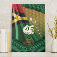 Long Live Vanuatu Independence Day Canvas Wall Art 46th Anniversary Woven Pattern LT14 Without Frame Reggae - Polynesian Pride