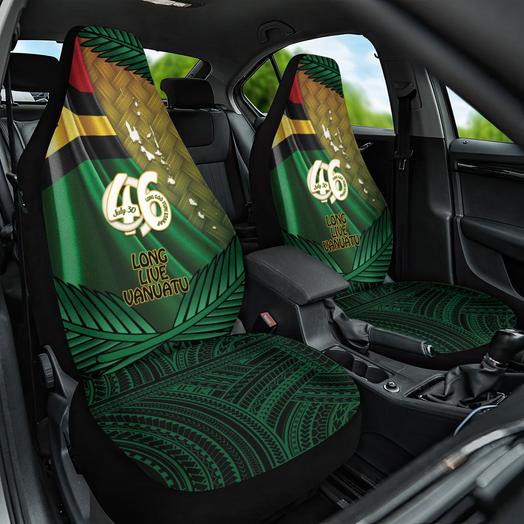 Long Live Vanuatu Independence Day Car Seat Cover 46th Anniversary Woven Pattern LT14 One Size Reggae - Polynesian Pride
