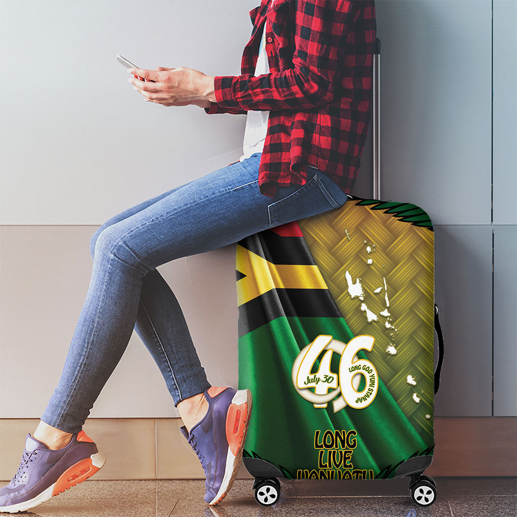 Long Live Vanuatu Independence Day Luggage Cover 46th Anniversary Woven Pattern LT14 - Polynesian Pride