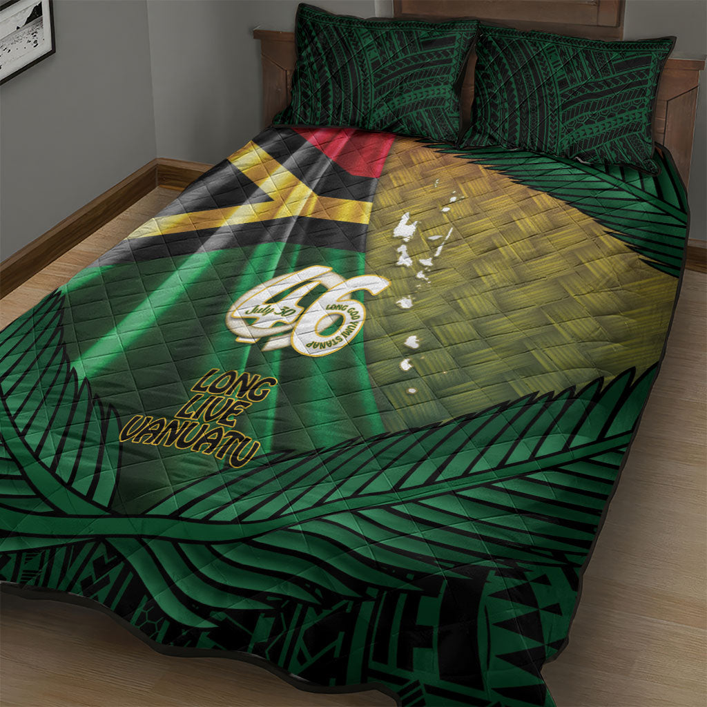 Long Live Vanuatu Independence Day Quilt Bed Set 46th Anniversary Woven Pattern LT14 - Polynesian Pride