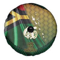 Long Live Vanuatu Independence Day Spare Tire Cover 46th Anniversary Woven Pattern LT14 - Polynesian Pride
