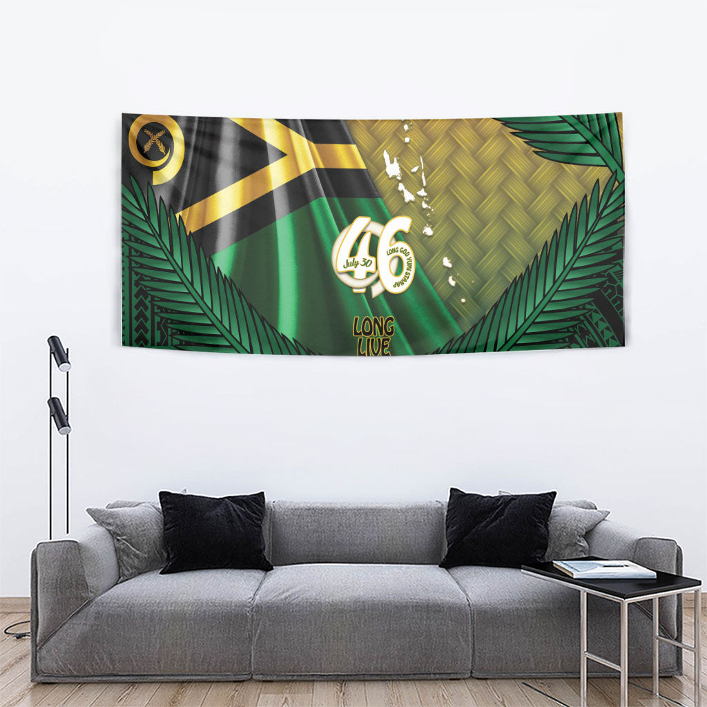 Long Live Vanuatu Independence Day Tapestry 46th Anniversary Woven Pattern LT14 - Polynesian Pride