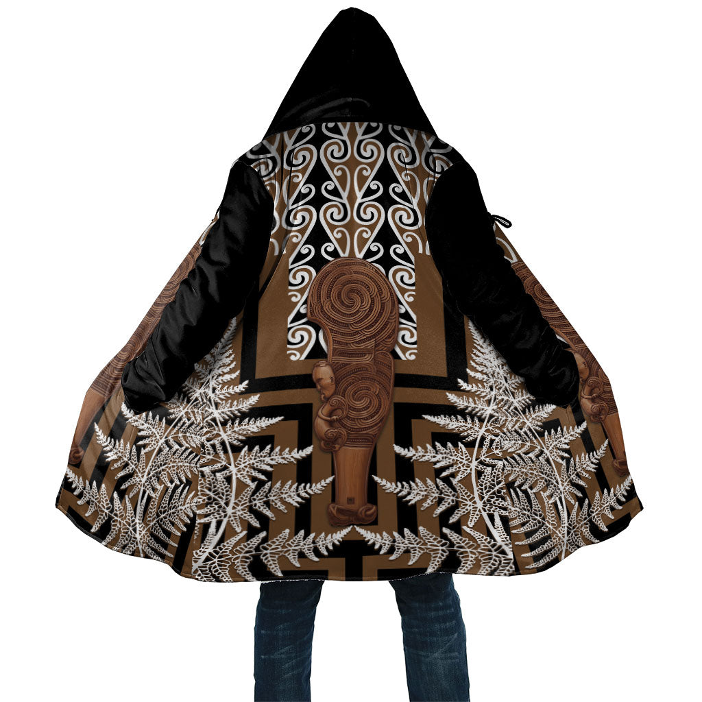 Wahaika New Zealand Cloak Maori Weapon Kowhaiwhai Fern Poutama Motifs LT14 Unisex Brown - Polynesian Pride
