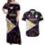 Philippines Football Couples Matching Off Shoulder Maxi Dress and Hawaiian Shirt 2023 World Cup Go Filipinas Feather Black Version LT14 Black - Polynesian Pride