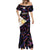 Philippines Football Mermaid Dress 2023 World Cup Go Filipinas Feather Black Version LT14 - Polynesian Pride