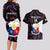 Custom Philippines Football Couples Matching Long Sleeve Bodycon Dress and Hawaiian Shirt 2023 World Cup Go Filipinas Feather Black Version LT14 - Polynesian Pride