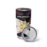 Custom Philippines Football Tumbler Cup World Cup Go Filipinas Feather Black Version LT14 - Polynesian Pride