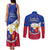 Philippines Football Couples Matching Tank Maxi Dress and Long Sleeve Button Shirts 2023 World Cup Go Filipinas Feather Flag Version LT14 - Polynesian Pride