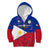 Philippines Football Kid Hoodie 2023 World Cup Go Filipinas Feather Flag Version LT14 Zip Hoodie Blue - Polynesian Pride