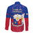 Philippines Football Long Sleeve Button Shirt 2023 World Cup Go Filipinas Feather Flag Version LT14 - Polynesian Pride