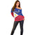 Philippines Football Off Shoulder Sweater 2023 World Cup Go Filipinas Feather Flag Version LT14 - Polynesian Pride