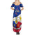 Philippines Football Summer Maxi Dress 2023 World Cup Go Filipinas Feather Flag Version LT14 - Polynesian Pride