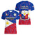 Philippines Football Women V Neck T Shirt 2023 World Cup Go Filipinas Feather Flag Version LT14 - Polynesian Pride