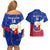 Custom Philippines Football Couples Matching Off Shoulder Short Dress and Hawaiian Shirt 2023 World Cup Go Filipinas Feather Flag Version LT14 - Polynesian Pride