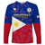 Custom Philippines Football Long Sleeve Shirt 2023 World Cup Go Filipinas Feather Flag Version LT14 Unisex Blue - Polynesian Pride