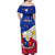 Custom Philippines Football Off Shoulder Maxi Dress 2023 World Cup Go Filipinas Feather Flag Version LT14 - Polynesian Pride