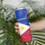 Custom Philippines Football Skinny Tumbler World Cup Go Filipinas Feather Flag Version