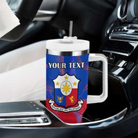 Custom Philippines Football Tumbler With Handle World Cup Go Filipinas Feather Flag Version LT14 - Polynesian Pride