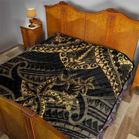 Black and Gold Polynesia Quilt Plumeria Tattoo With Polynesian Pattern LT14 - Polynesian Pride