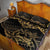 Black and Gold Polynesia Quilt Bed Set Plumeria Tattoo With Polynesian Pattern