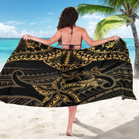 Black and Gold Polynesia Sarong Plumeria Tattoo With Polynesian Pattern LT14 - Polynesian Pride