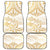 White and Gold Polynesia Car Mats Plumeria Tattoo With Polynesian Pattern