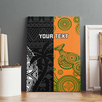 Custom Fiji And Australia Rugby Canvas Wall Art Fijian Tapa Pattern With Aussie Aboriginal Art LT14 - Polynesian Pride