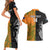 Custom Fiji And Australia Rugby Couples Matching Short Sleeve Bodycon Dress and Hawaiian Shirt Fijian Tapa Pattern With Aussie Aboriginal Art