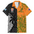 Custom Fiji And Australia Rugby Family Matching Summer Maxi Dress and Hawaiian Shirt Fijian Tapa Pattern With Aussie Aboriginal Art