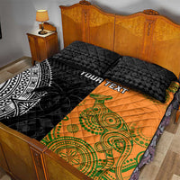 Custom Fiji And Australia Rugby Quilt Bed Set Fijian Tapa Pattern With Aussie Aboriginal Art LT14 - Polynesian Pride