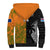 Custom Fiji And Australia Rugby Sherpa Hoodie Fijian Tapa Pattern With Aussie Aboriginal Art