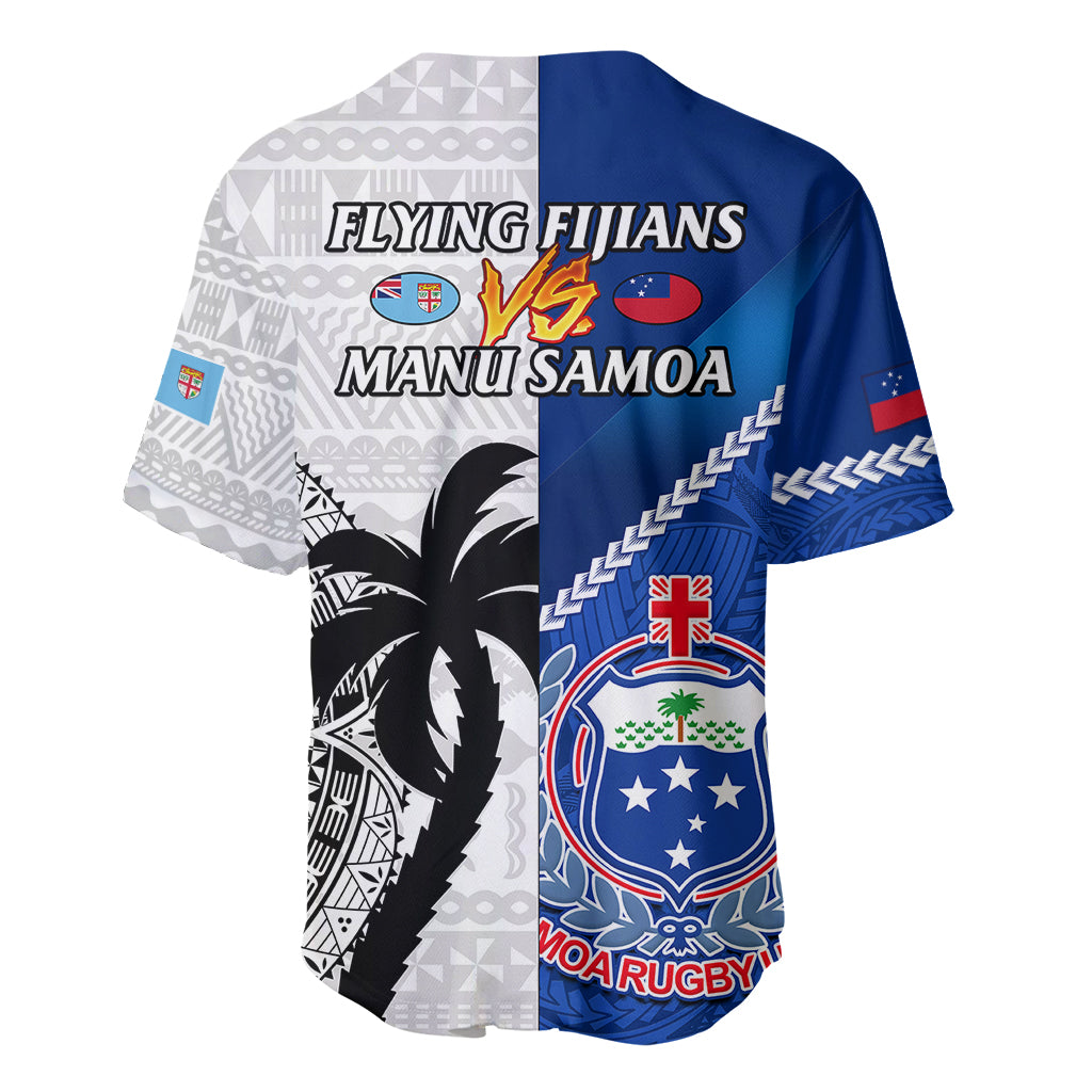 Fiji And Samoa Rugby Baseball Jersey 2023 World Cup Samoan Mix Tapa Pattern LT14 - Polynesian Pride