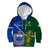 Samoa And Ireland Rugby Kid Hoodie 2023 World Cup Manu Samoa With Shamrocks LT14 Hoodie Blue - Polynesian Pride