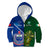 Samoa And Ireland Rugby Kid Hoodie 2023 World Cup Manu Samoa With Shamrocks LT14 Zip Hoodie Blue - Polynesian Pride