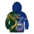 Samoa And South Africa Rugby Kid Hoodie 2023 World Cup Manu Samoa With Springboks LT14 - Polynesian Pride