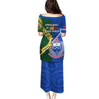 Samoa And South Africa Rugby Puletasi 2023 World Cup Manu Samoa With Springboks LT14 - Polynesian Pride