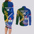 custom-samoa-and-south-africa-rugby-couples-matching-long-sleeve-bodycon-dress-and-long-sleeve-button-shirts-2023-world-cup-manu-samoa-with-springboks