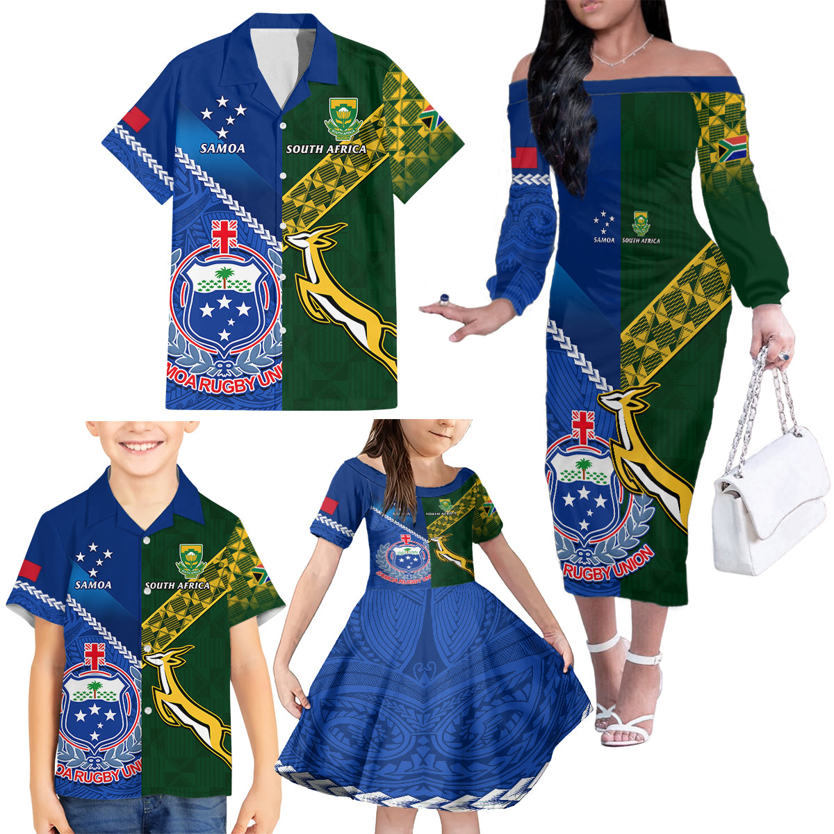 custom-samoa-and-south-africa-rugby-family-matching-off-shoulder-long-sleeve-dress-and-hawaiian-shirt-2023-world-cup-manu-samoa-with-springboks