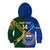 Custom Samoa And South Africa Rugby Kid Hoodie 2023 World Cup Manu Samoa With Springboks LT14 - Polynesian Pride